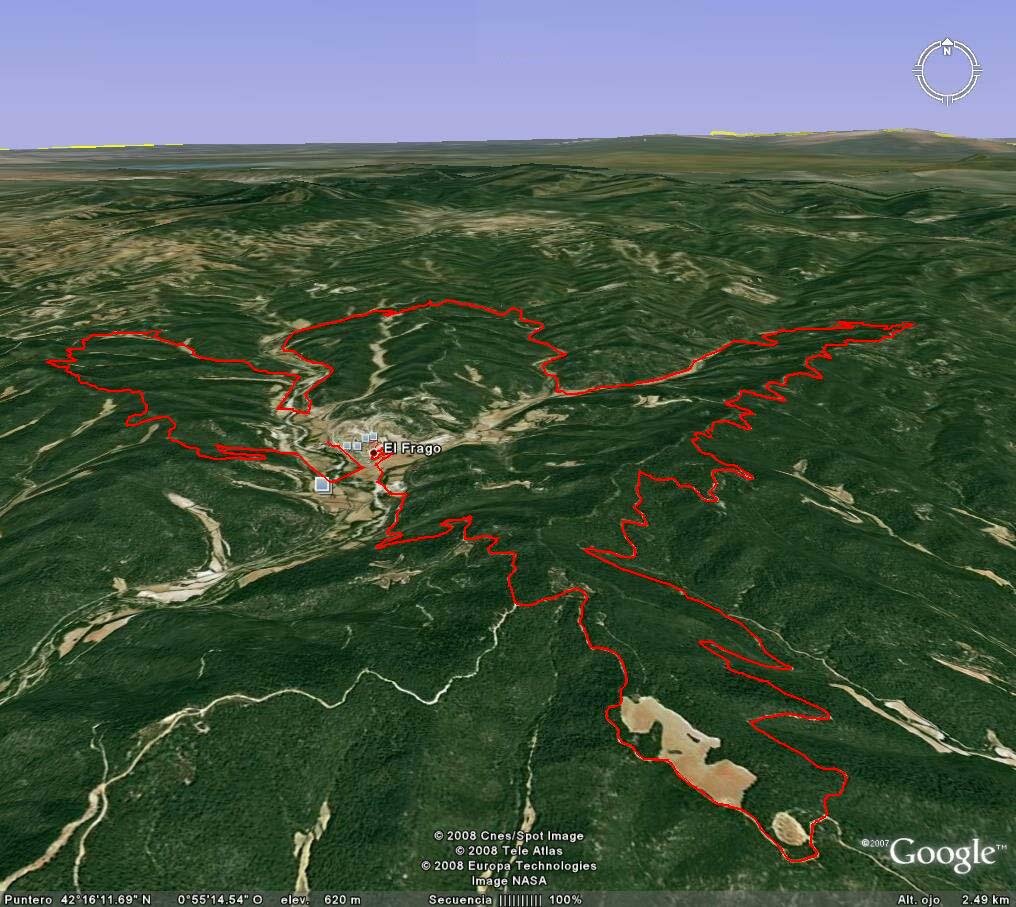 Foto A�rea Rutas MTB El Frago